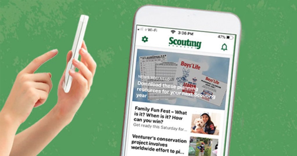 Get the latest in Scouting news through the new, improved magazine app